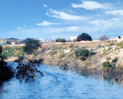 Watercourse at Wied is-Sewda in December 2001.